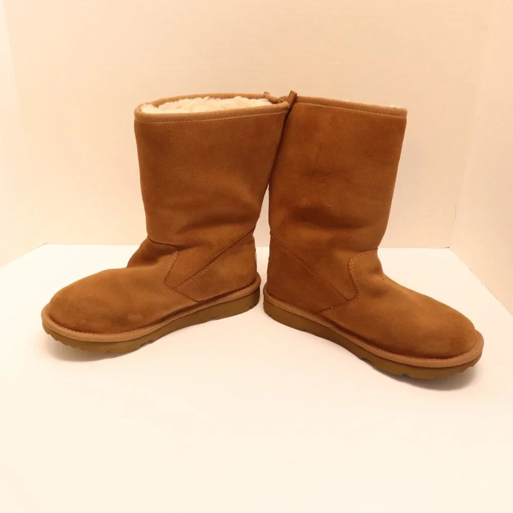 UGG‎ Boots Women's Chestnut S/N 1103742 Size US 4nFur Lined Zipper on Back